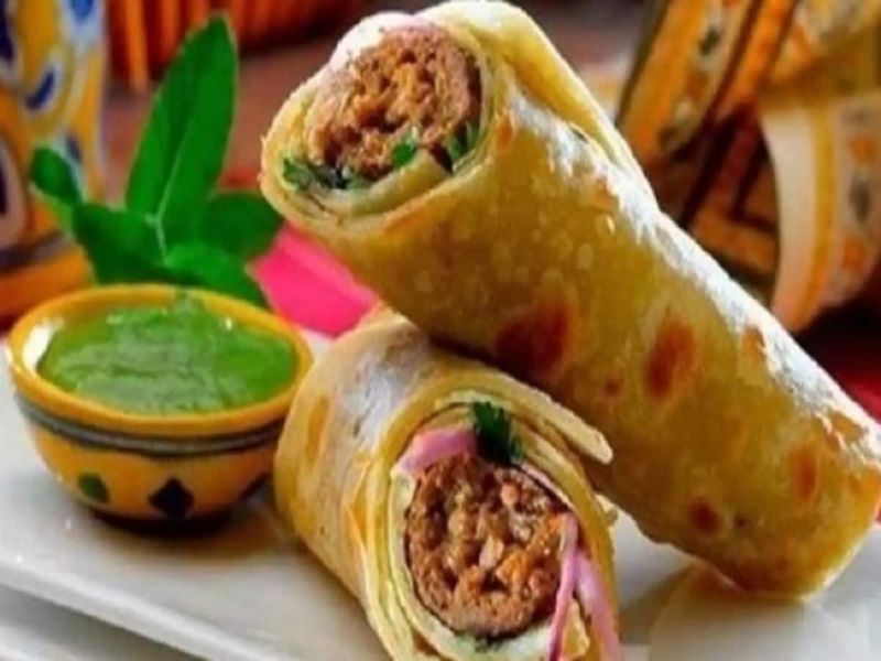 veg Kabab Paratha roll